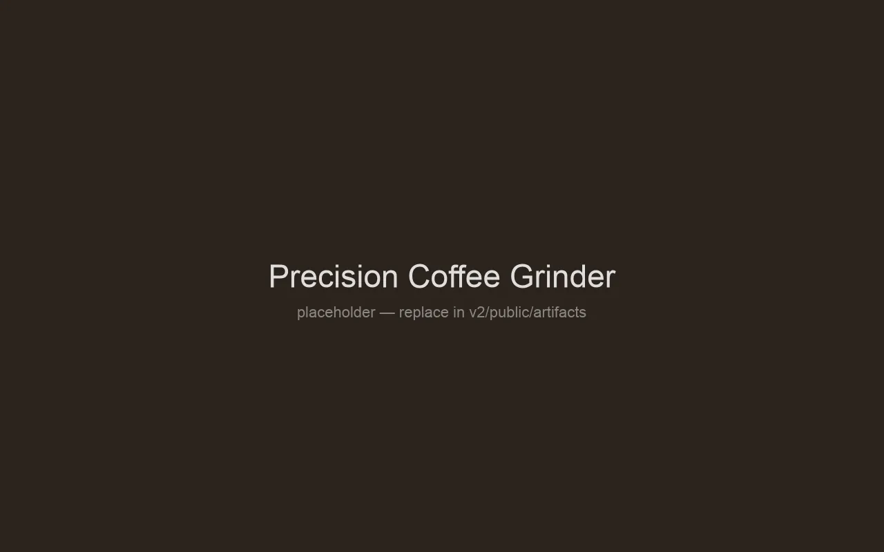 Precision coffee grinder