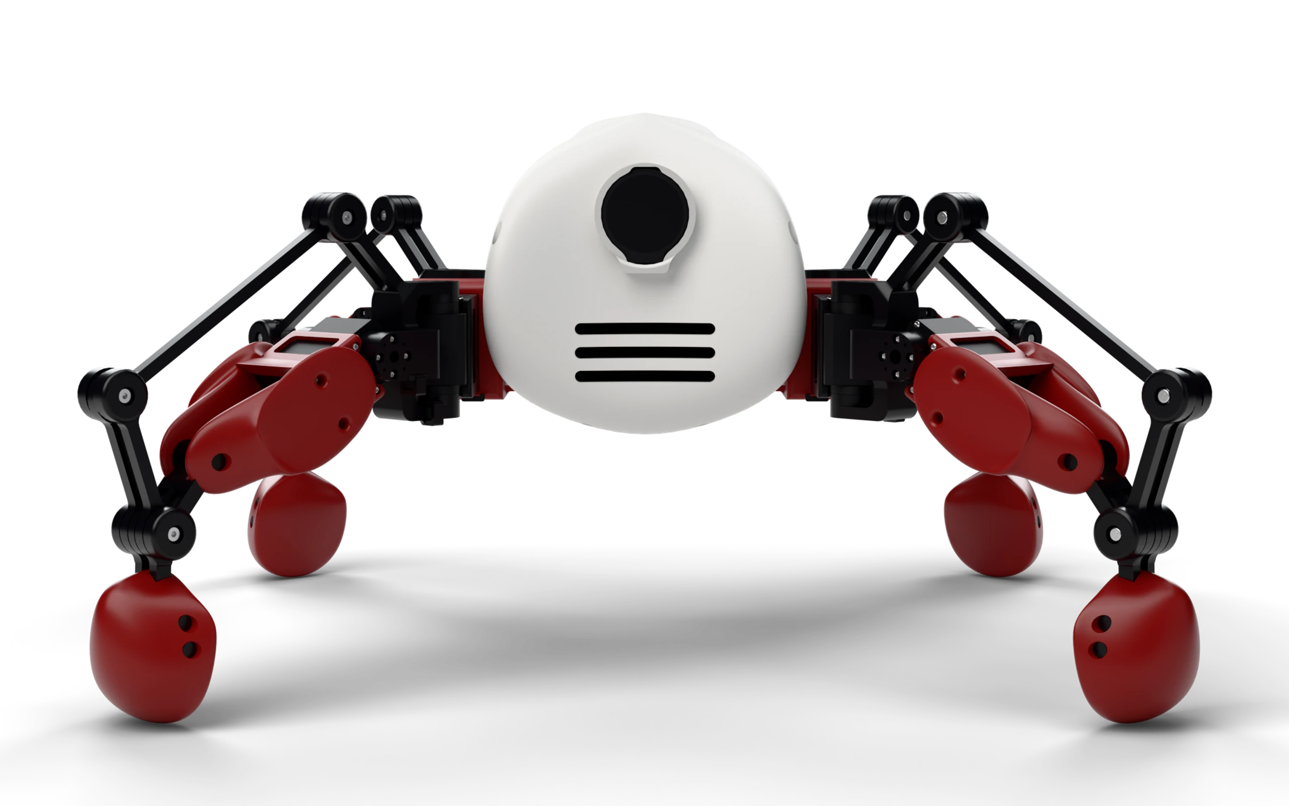 Render of Tobias, a 3D-printed four-legged robot